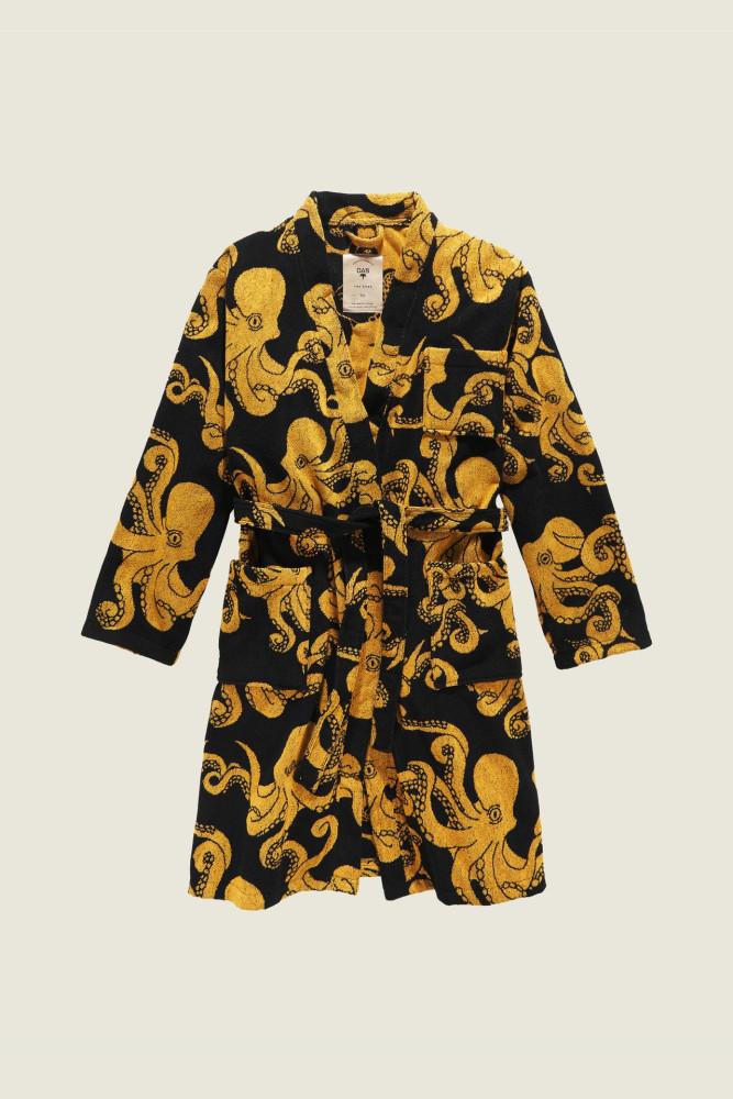 [OAS] Unisex Black Octo Robe 오에이에스 유니섹스 블랙 옥토 로브 테리 샤워 가운