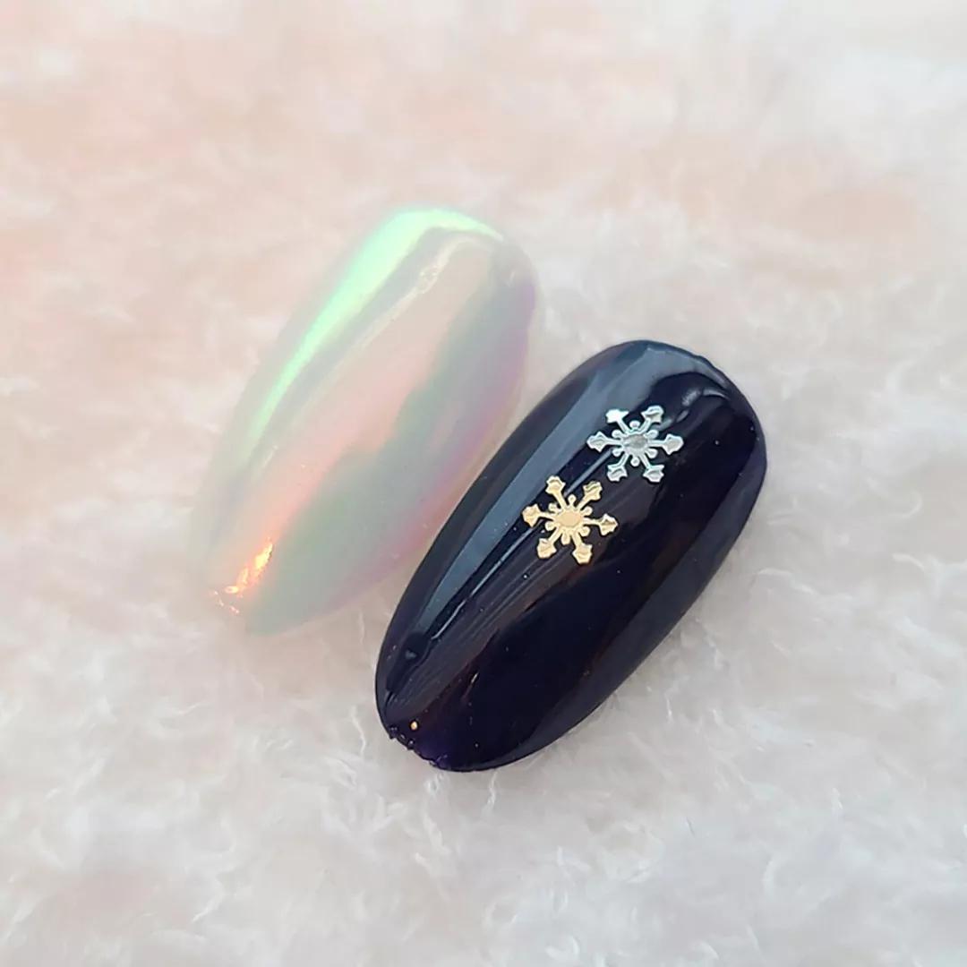 [보니비네일] 눈꽃초박No.5 대용량리뉴얼 크리스마스 네일파츠 2종 택1 18K 골드 {약 100개입}