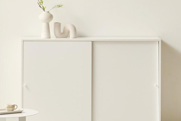 스르륵 3단 1200도어 E0등급 슬라이딩 미닫이 슬림 높은 수납장