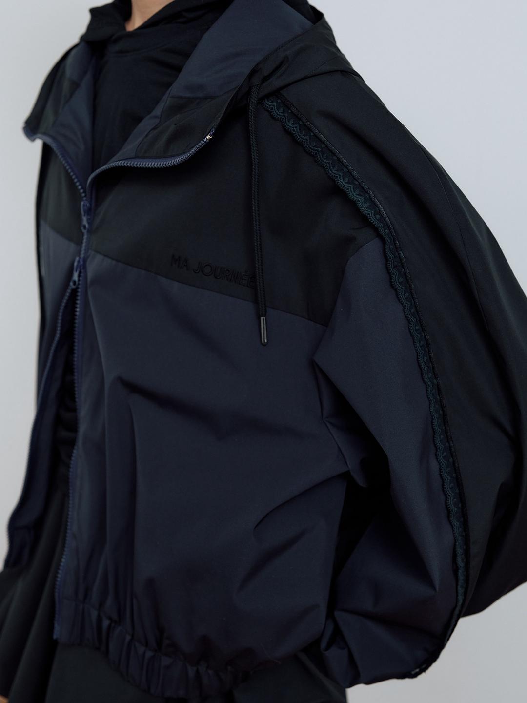 COLOR BLOCK WIND BREAKER_NAVY