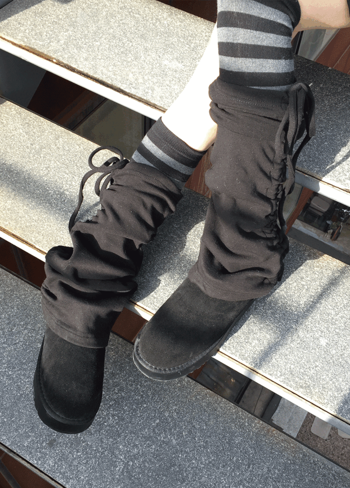 래빗 셔링 레그워머 (4color)