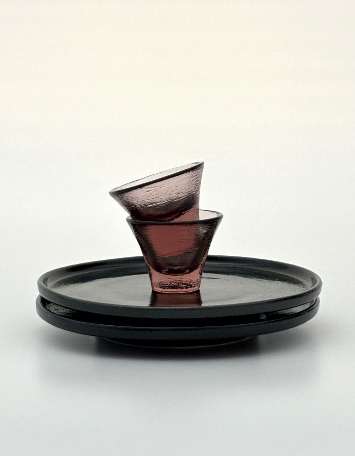 [오라기] purple sake glass