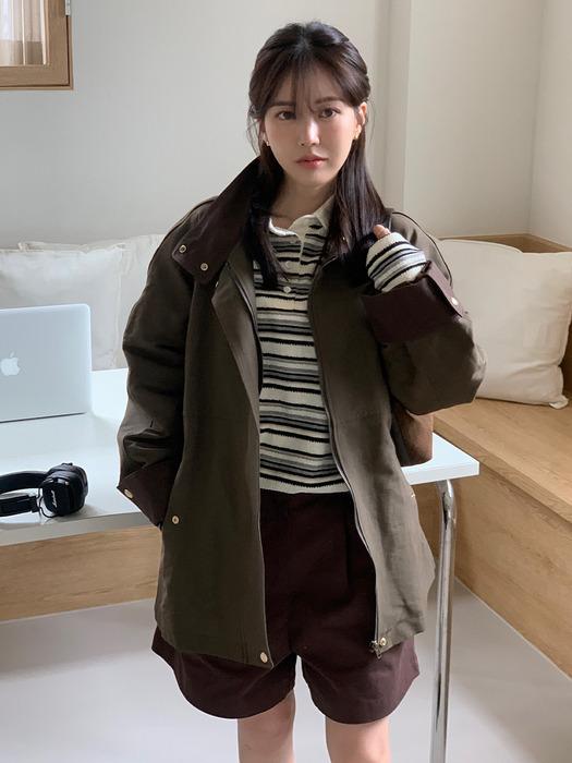 [주미니 PICK] Cotton work jacket TIFA01JP03_Khaki