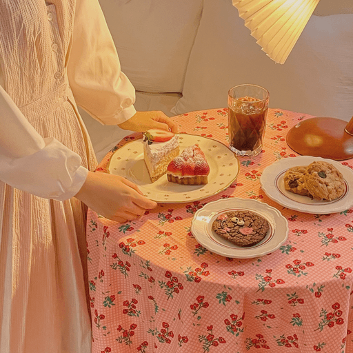 핑크베리 원형 테이블매트 식탁보