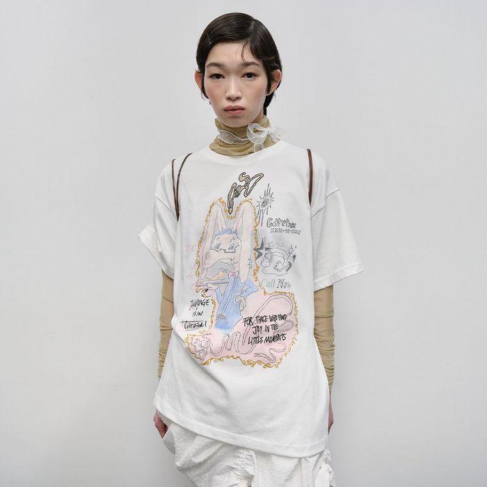 [6차] Rabbit Ruched Top [White]