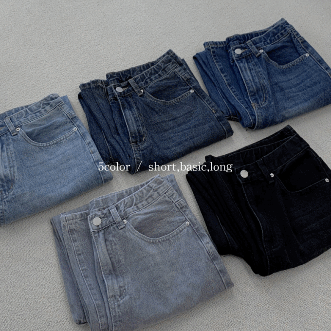 [ 히든밴딩/기장선택,-2XL ] 케라 히든밴딩 하이웨스트 워싱 일자 와이드 데님 팬츠