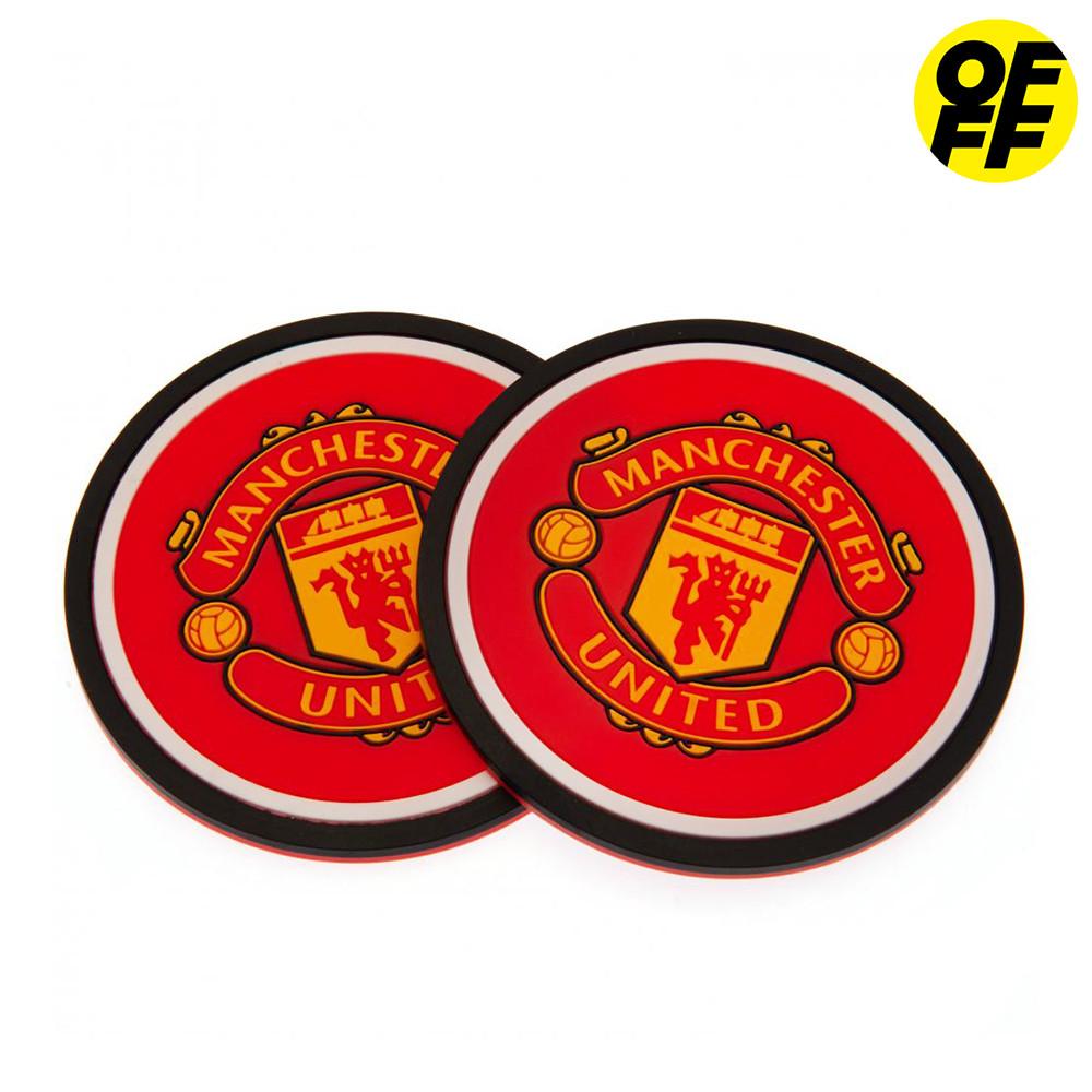 맨체스터 유나이티드 맨유 코스터 컵받침대 세트 (2개입) 오피셜 굿즈