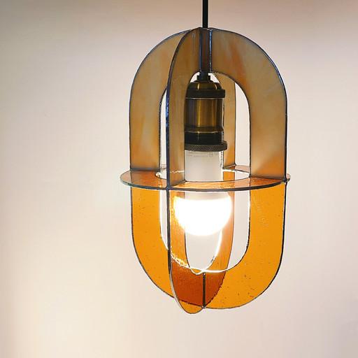 스테인드글라스 미드센추리 아치 천장등 조명