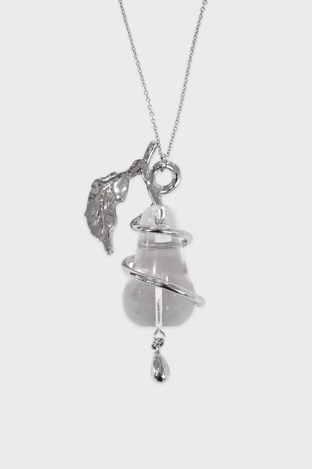 Pear Drop Necklace (Silver)