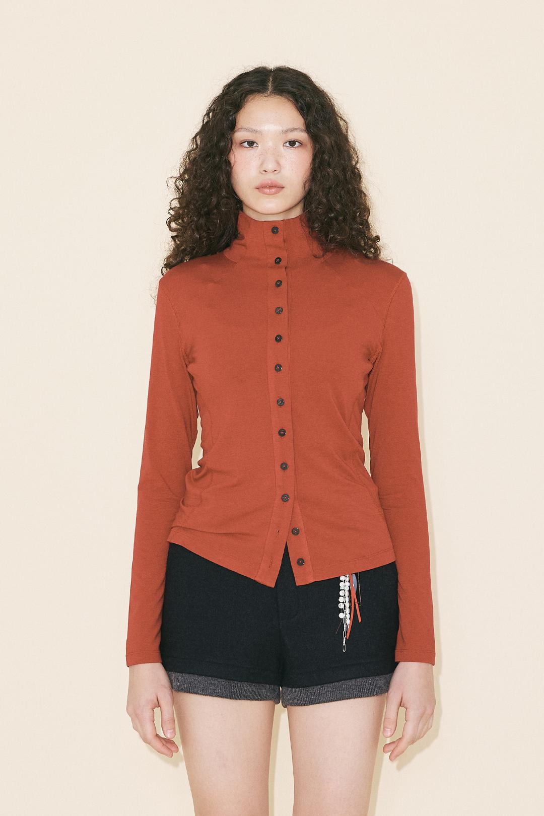 BUTTON REVERSIBLE T-SHIRT - RED