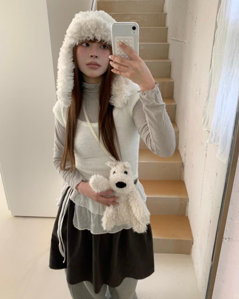 pastry half neck tee (2color)