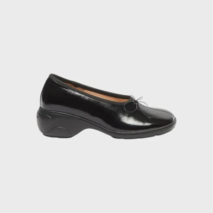 Ribbon comfort flats(black)_DG1DS26023BLK