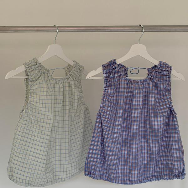 • [시어서커🩶] Tecta check tube top