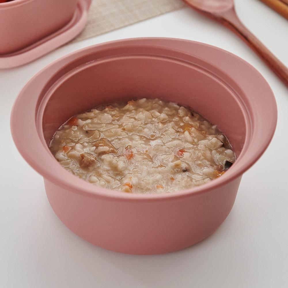 퍼기 이유식찜기 전자레인지용기 실리콘 멀티 찜기 드라이로즈 소 550ml