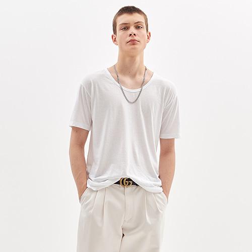 UNDER HALF T-SHIRT_WHITE