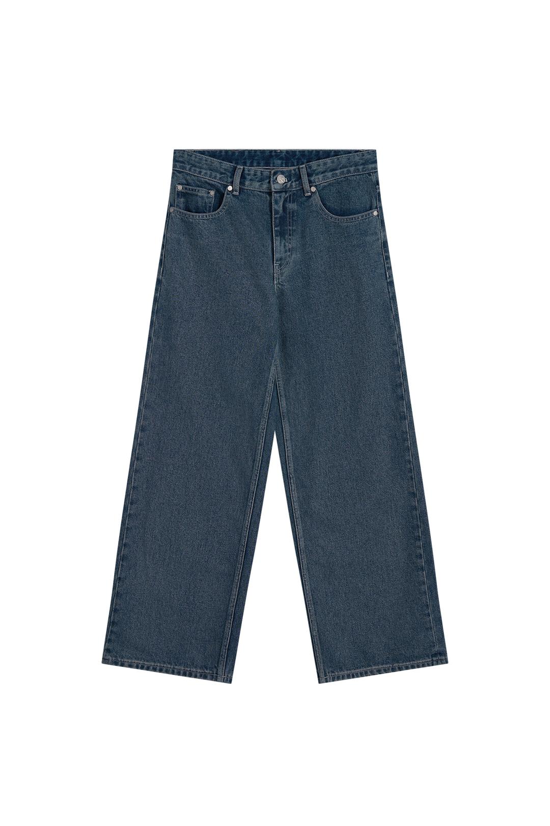 [3/13 예약배송]LOW RISE STITCH JEANS - BLUE