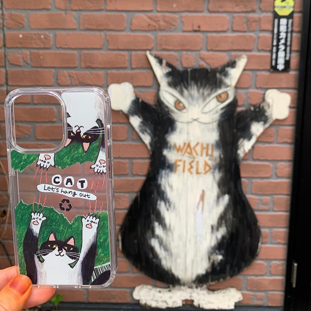 비아01 가든그림 플레이 고양이 아이폰 갤럭시 폰케이스