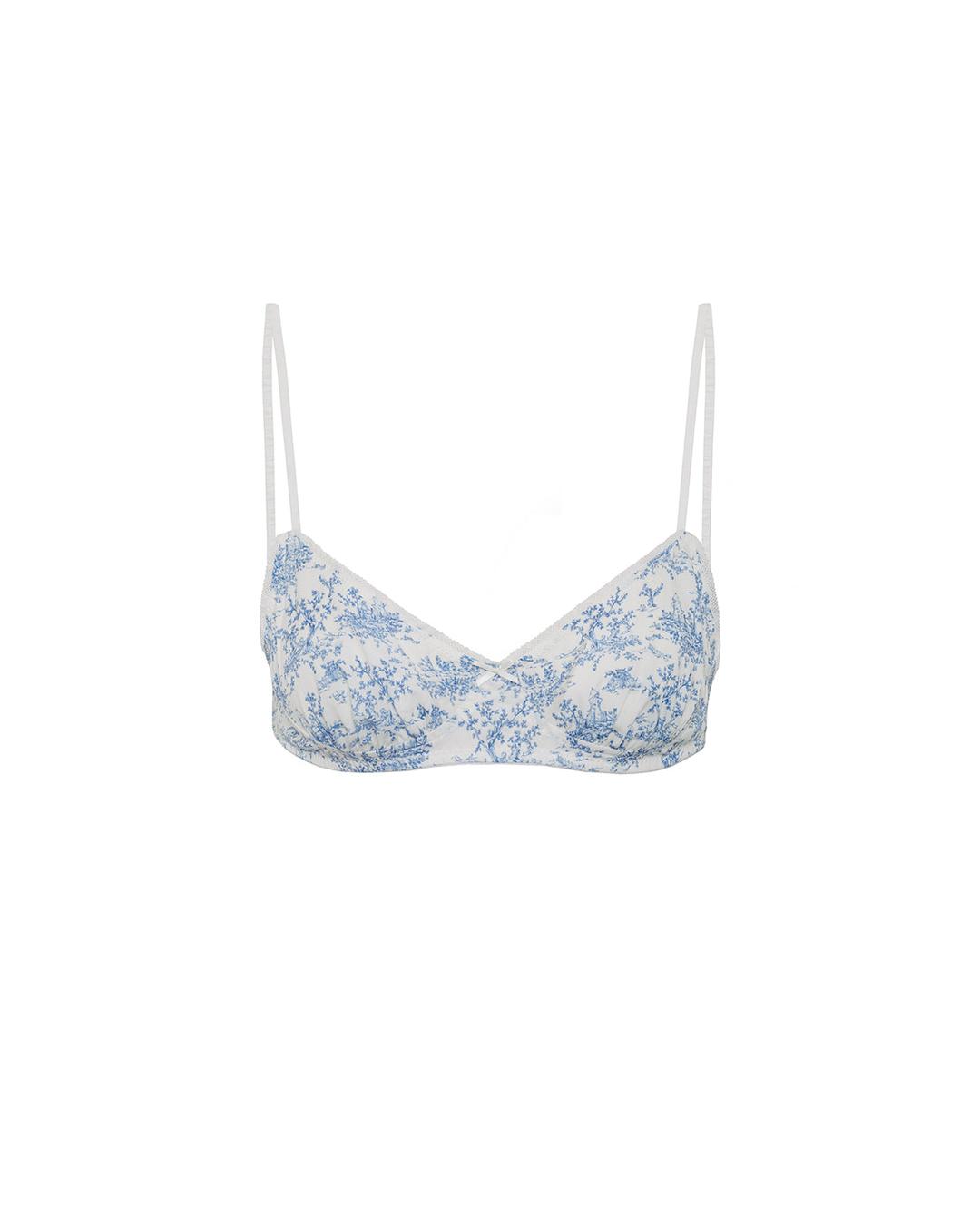 The Voile Bra: Cotton Voile Toile De Jouy - XS