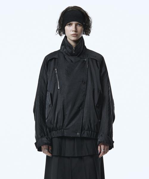 Padded Nylon Blouson [ Black ]