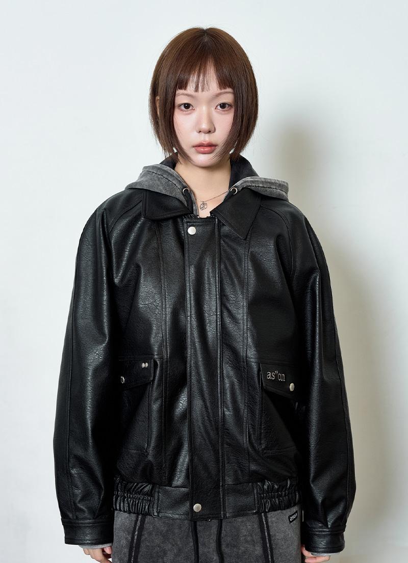 RILT LEATHER JACKET / BLACK