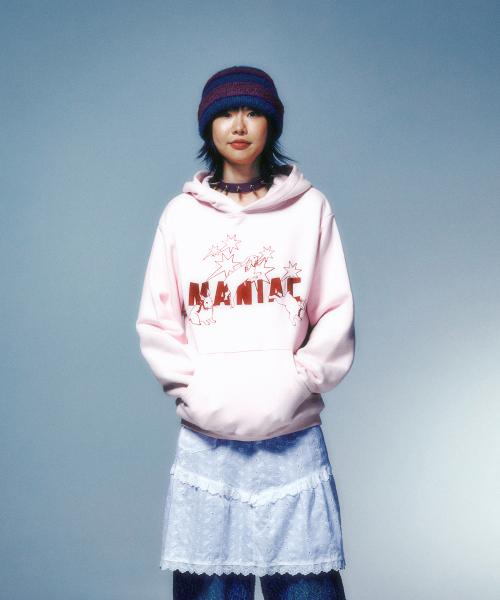 MANIAC RABBITS HOODIE_PINK(NG2EFUM410A)