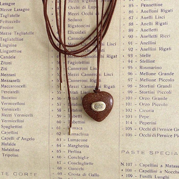 chocolate jam heart necklace