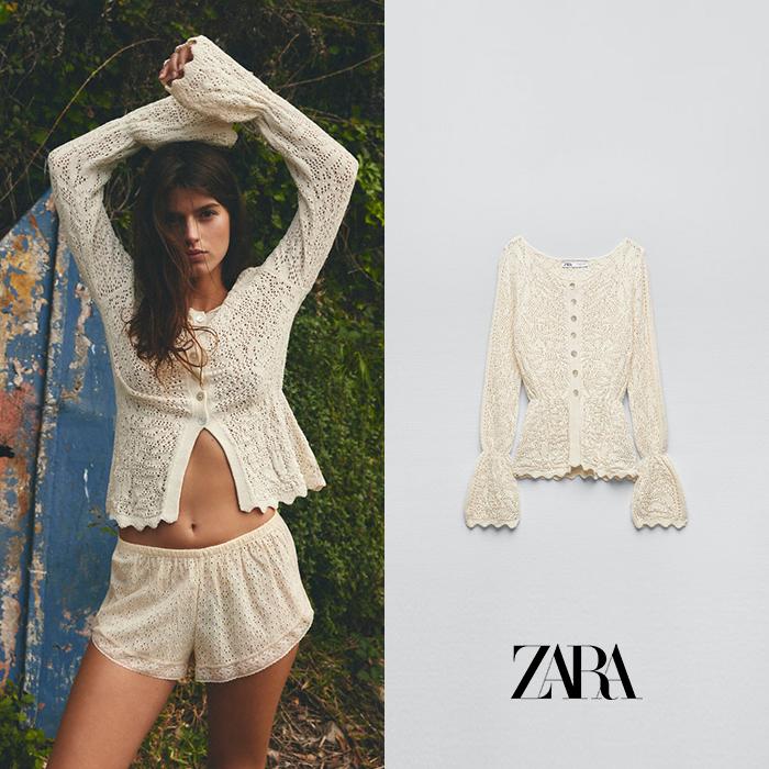 ZARA 자라 포인텔 니트 가디건