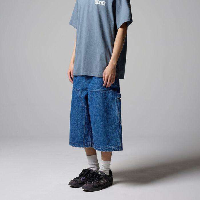 더블니 카펜터 데님 쇼츠 Medium Blue