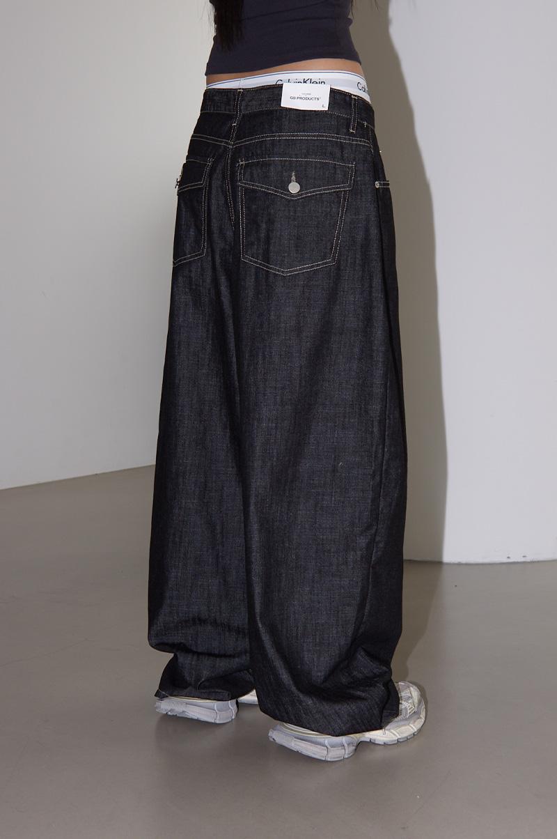 [SS] NUTS MEGA WIDE RAW DENIM