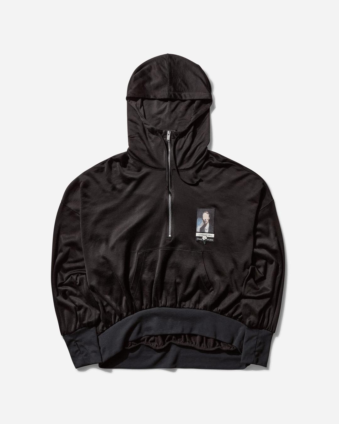 Men's Half Zip Hoodie Black