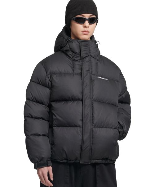 HESTIA HOODED DUCK DOWN - BLACK