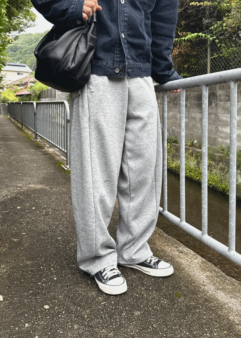 [1+1= 32,900원, 기모선택] 사이드 스냅 스웻 팬츠