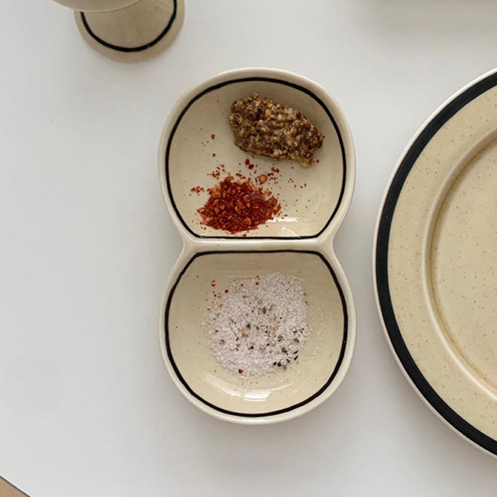 aux ceramic 2구 종지