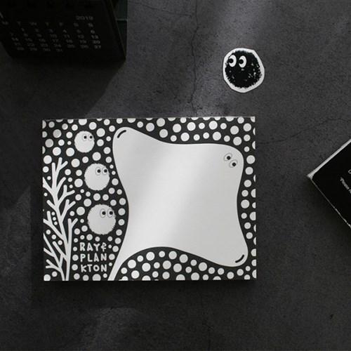 무늬를 양보한 가오리 떡메모지 스티커 세트