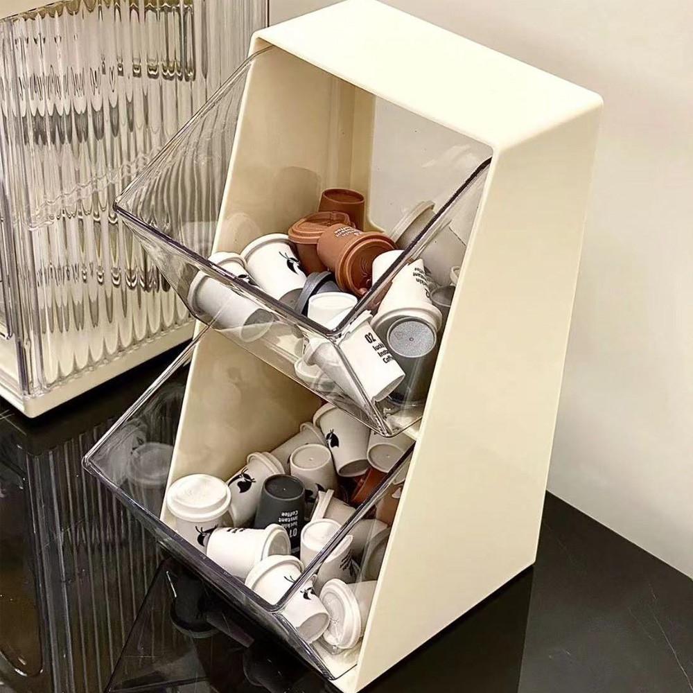 아크릴 2단 커피 캡슐보관함 티케이스 홈카페