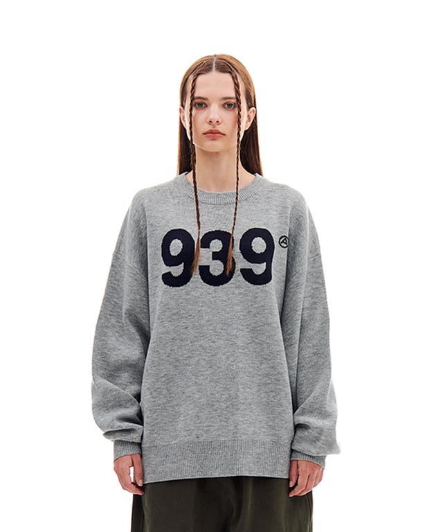 939 LOGO KNIT (GRAY)