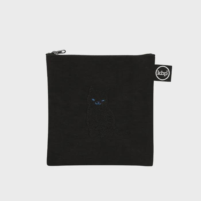 리틀 키튼 자수 스퀘어 파우치