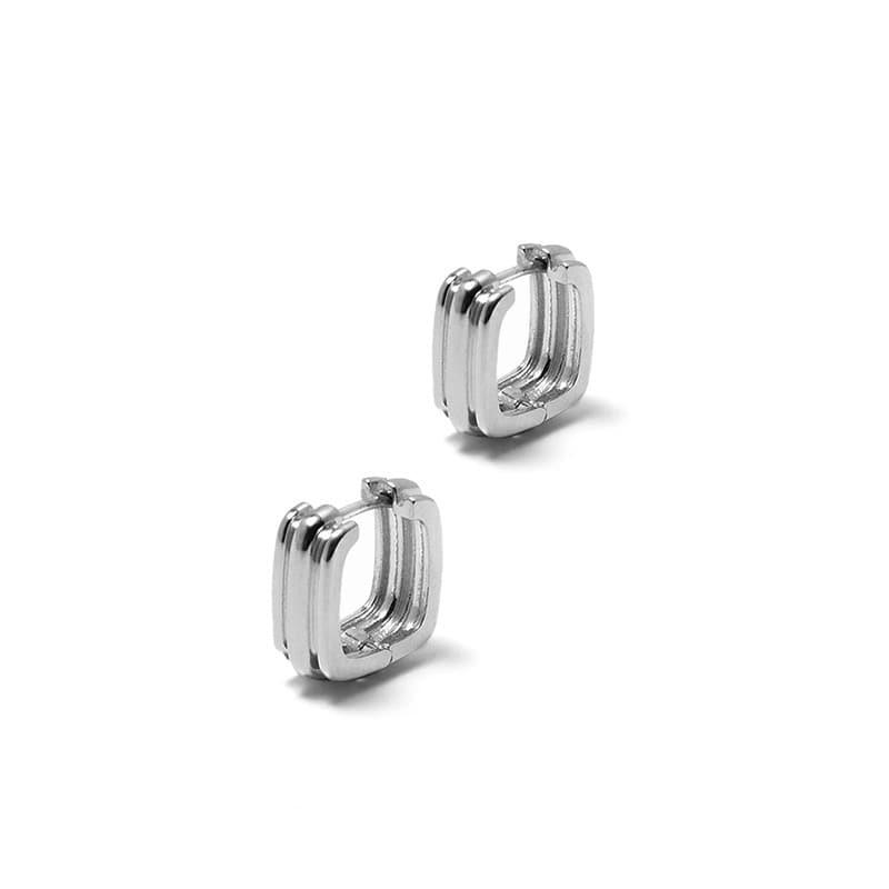 SQUARED POTTERY VESSEL ONE-TOUCH EARRINGS