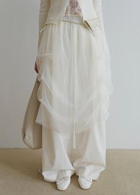 via chiffon pintuck skirt (2color)