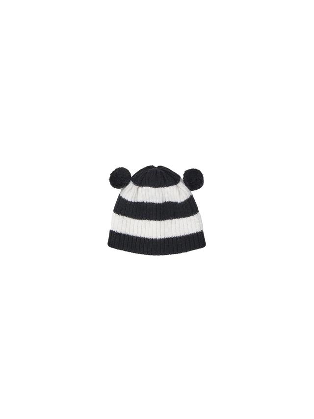 PUPPY BEANIE (BLACK&IVORY) - SMALL EAR VER.