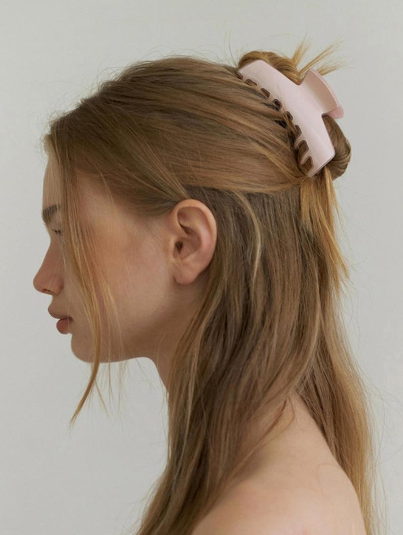 baby nudy pink line hair claw