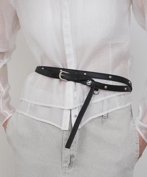 [3rd reorder] STUD LONG BELT [BLACK]