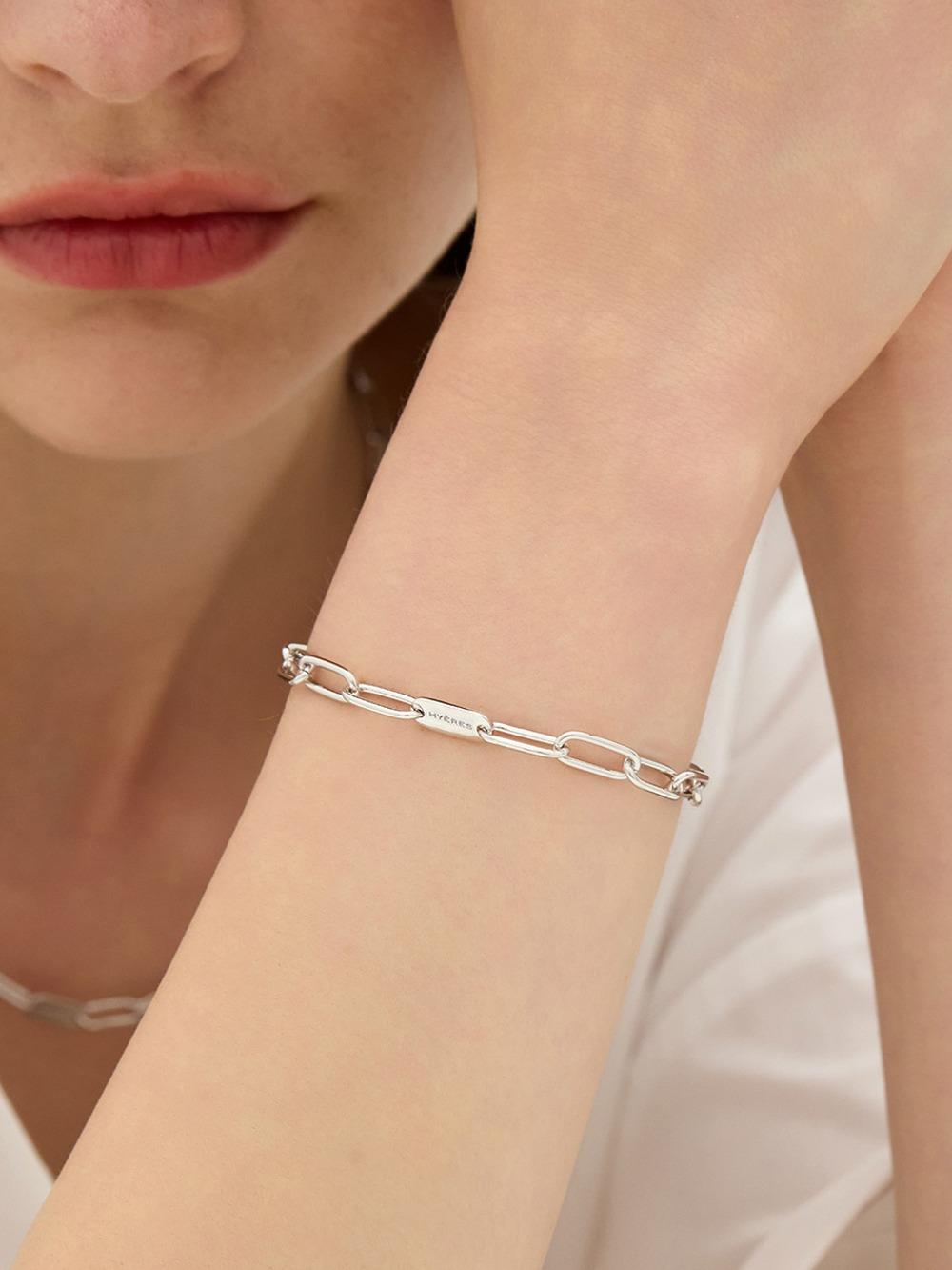 H에디션 라운드 택 체인 팔찌 2종 택1 HL6B3663_2