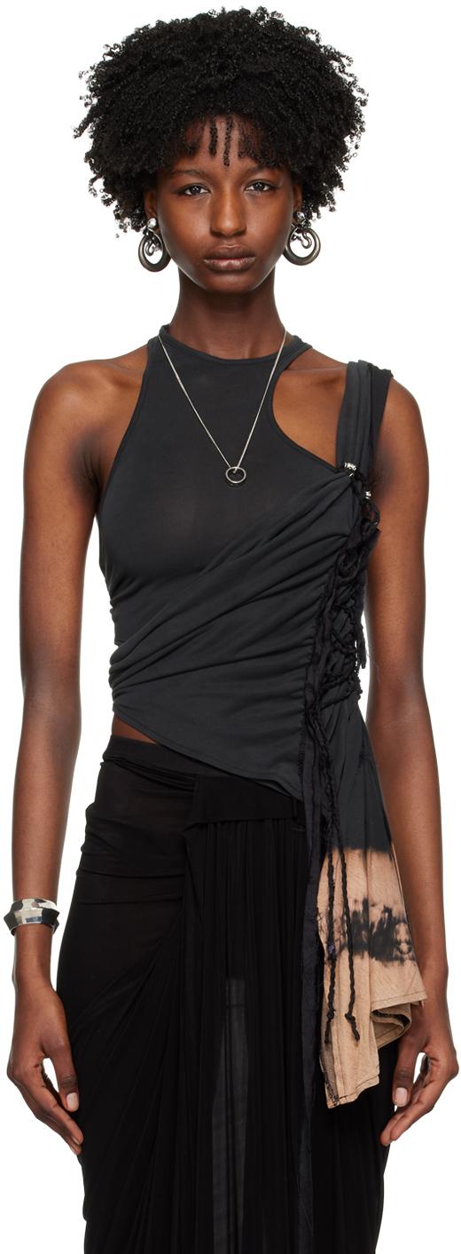 블랙 레이어드 탱크탑