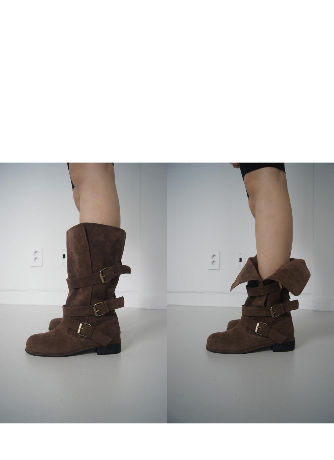 이이알하우스 Suede belt boots (3C)