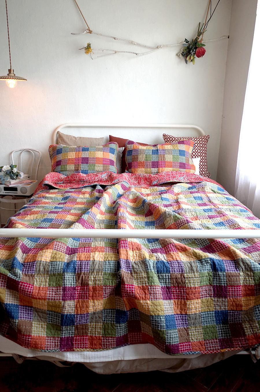 블랑쉬 패치워크 썬샤인 퀄팅이불 겸 패드 베개커버SET (킹 사이즈 이불1+베개커버2) 230x250