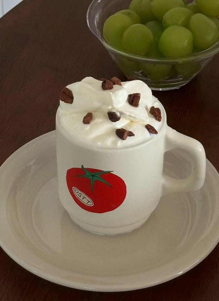 수심 Tomato Green Mug 토마토 그린 머그 컵 홈카페 유니크 손잡이