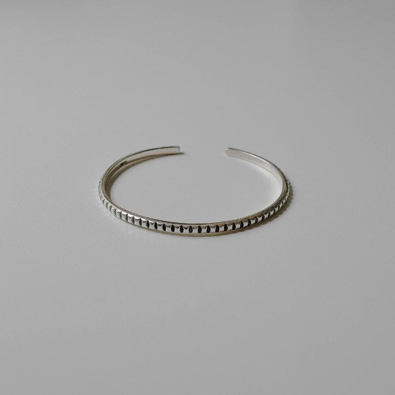 실버925 Narrow Bangle 엔틱 유화뱅글 슬림 네모 뱅글팔찌