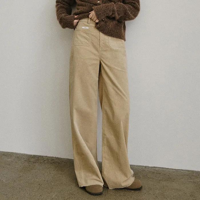 셀비 포켓 코듀로이 팬츠_BEIGE