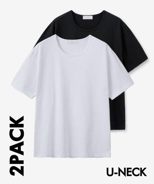 2PACK 쿨코튼 유넥 반팔 티셔츠